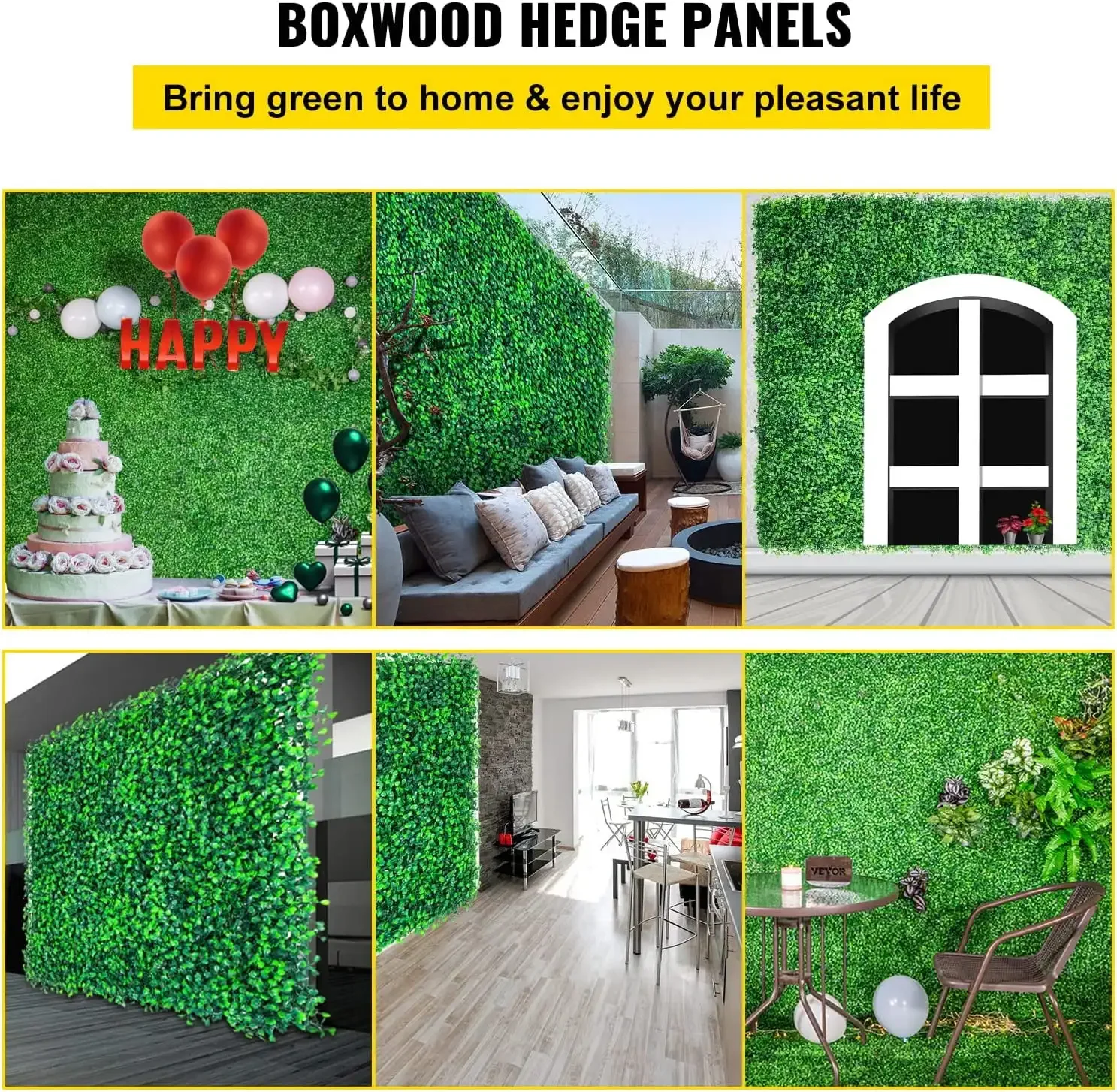 Artificial Boxwood Panels, 20 PCS 20