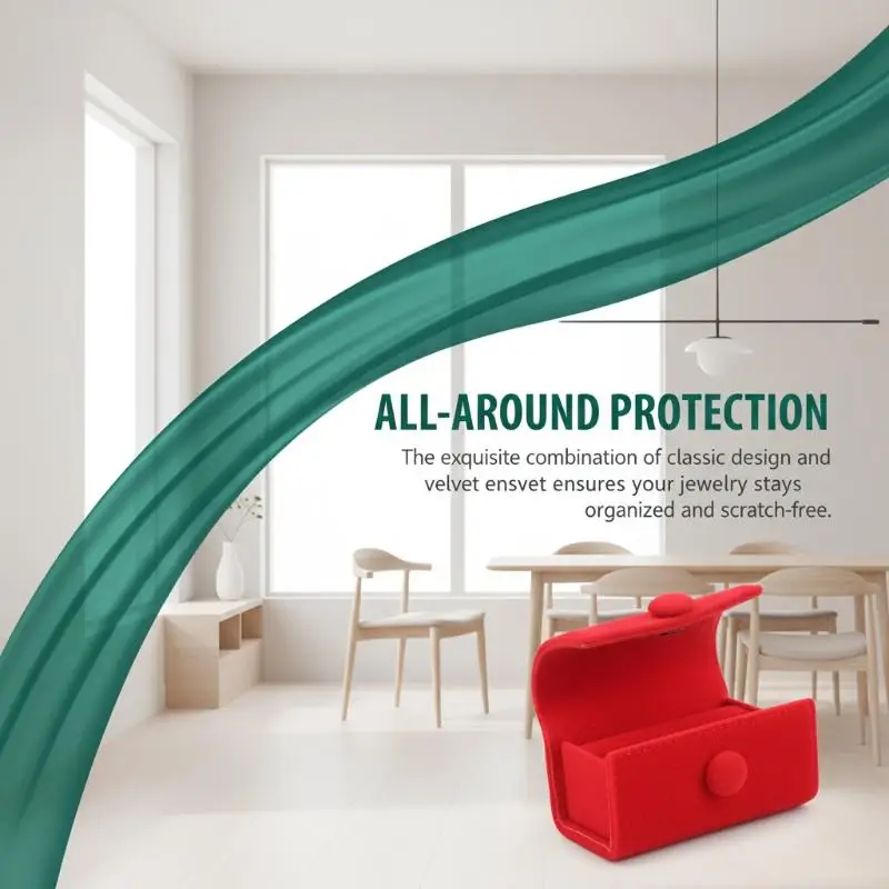 

Velvet Mini Jewelry Bag With Snap Button Portable Ring & Earring Storage Pouch Travel Gift Packaging Case
