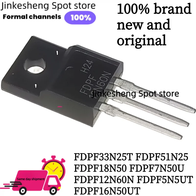 10PCS 100% nuovo originale FDPF20N50 FDPF5N50UT FDPF18N50 FDPF7N50U FDPF10N60ZUT FDPF3860T FDPF55N06 TO-220F tubo MOS