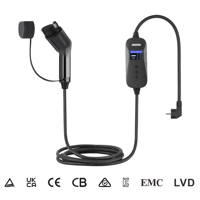 Wholesale portable 8A 10A 13A 16A 1.7kw 2.2kw 2.8kw 3.5kw type 2 EV Charger Electric Car Charger AC Charging cables