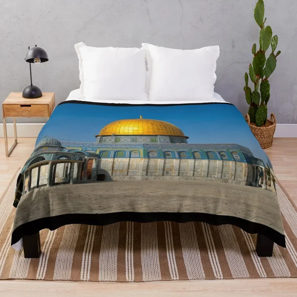 

Dome Rock Mosque Throw Blanket halloween manga Blankets