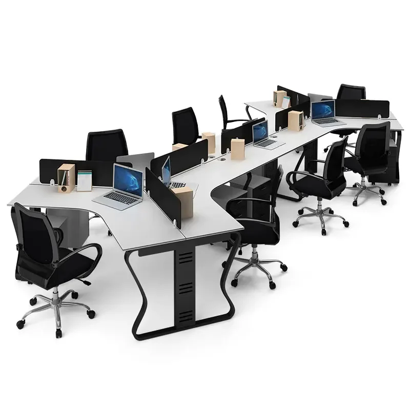quality 6 8 10 person staff station 'Commercial furniture office cubicle curved office desks and workstations high