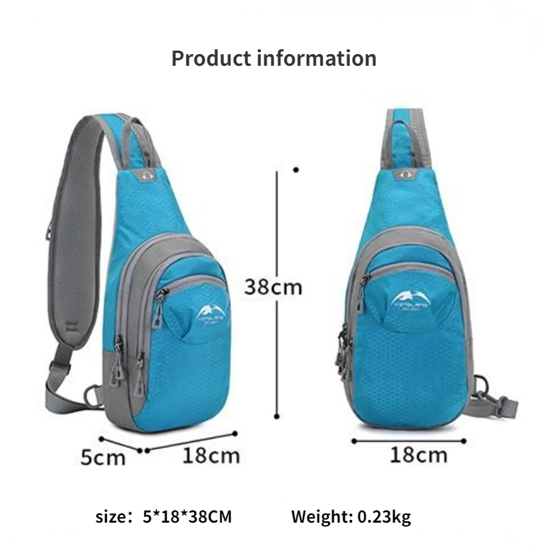 Masculino de viagem caminhadas mochila peito feminino mochila ao ar livre multifuncional anti-derramamento ombro crossbody saco de pesca