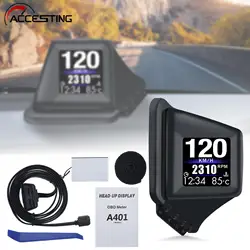 Nuovo Gadget HUD multifunzione OBD2 + GPS Computer di bordo A-pillar Trim installa RPM Turbo Oil Pressure Water Temp tachimetro GPS