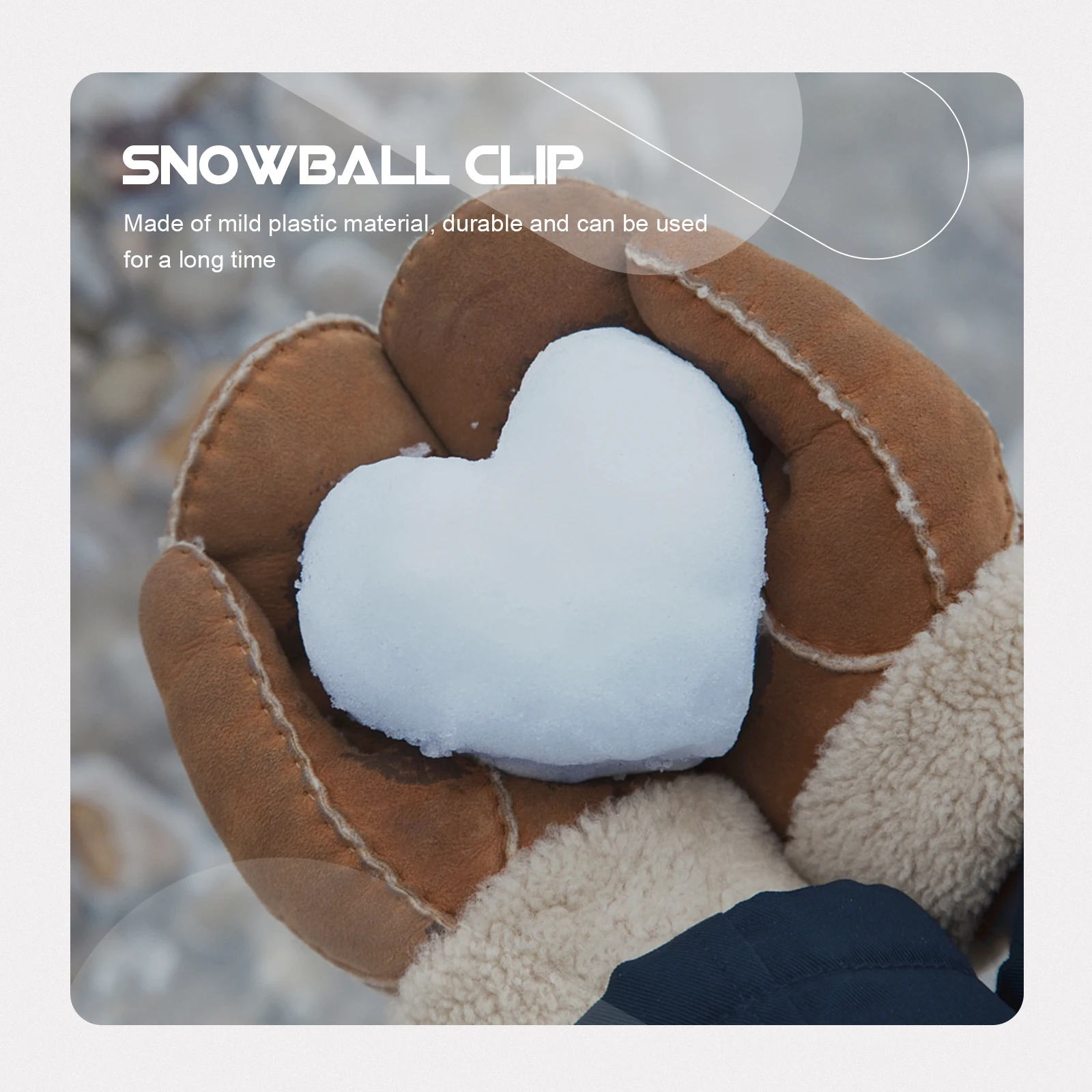 

2pcs Clip Making Tool For Kids Winter Outdoor Play Snow Fighting Tool Snow Balls Maker Clamp Interactive Winter