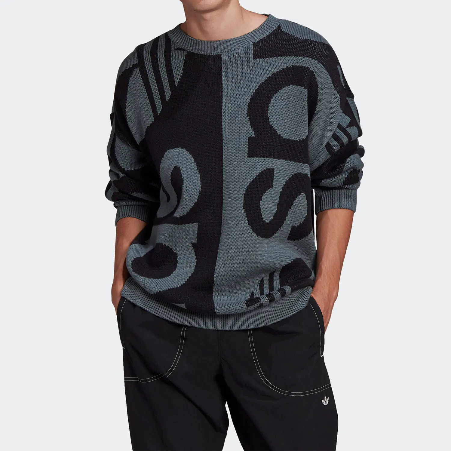 

Adidas Originals Мужская спортивная толстовка с круглым вырезом и принтом GN3317