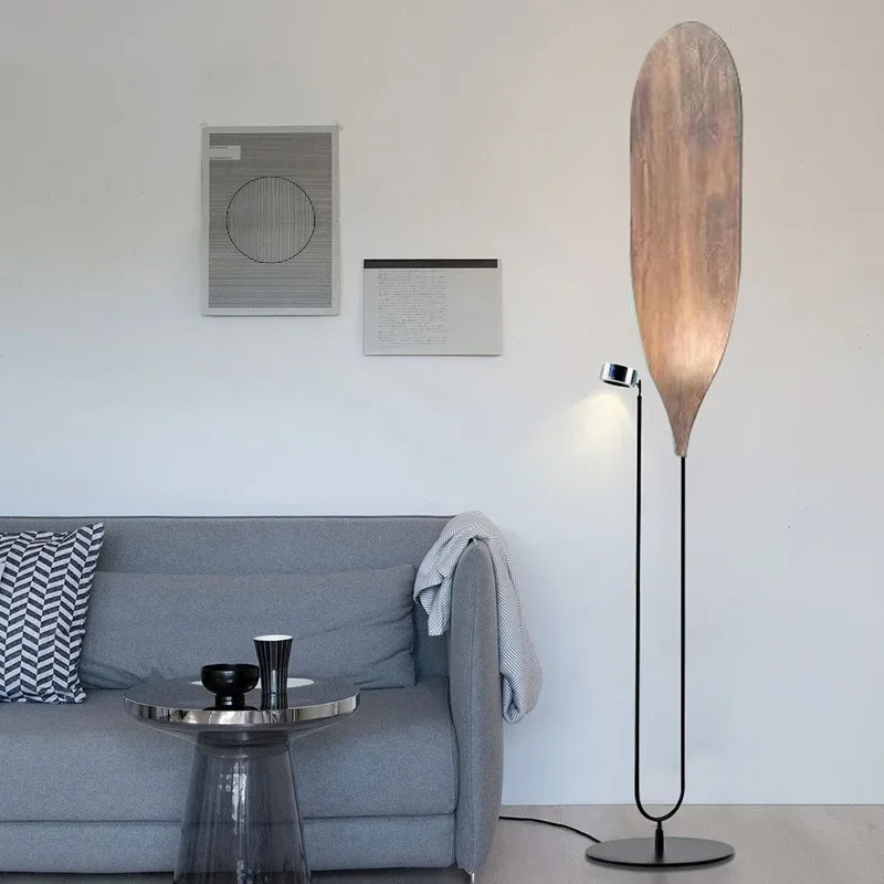 Nordic minimalist living room sofa edge decorative floor lamp vertical Internet celebrity bedroom