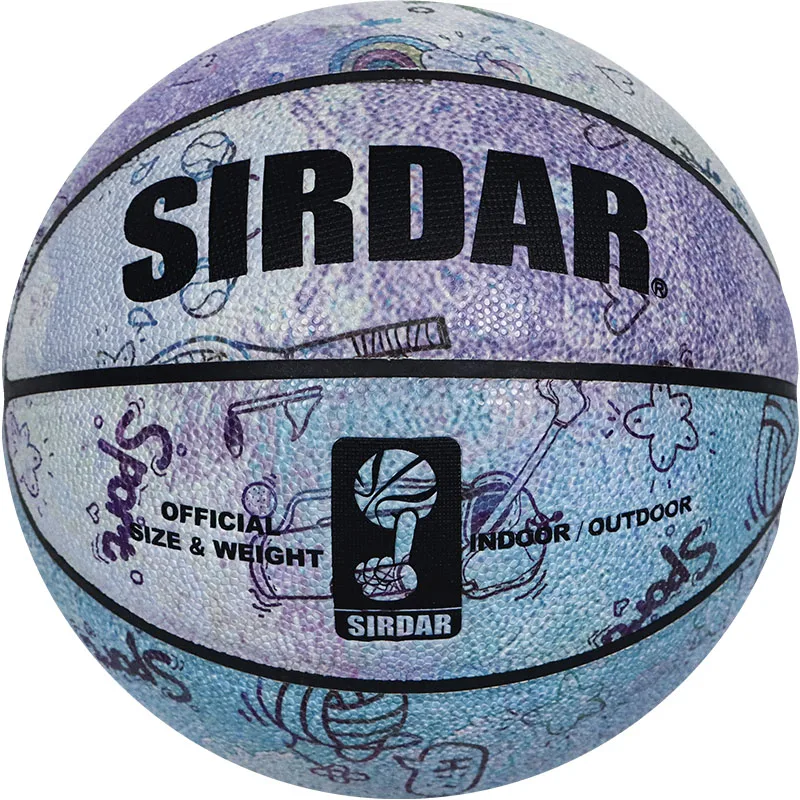 Sirdar-本物のグラフィティ吸湿バスケットボール、耐摩耗性、pu、屋内と屋外に適しています、サイズ7、大人に適しています