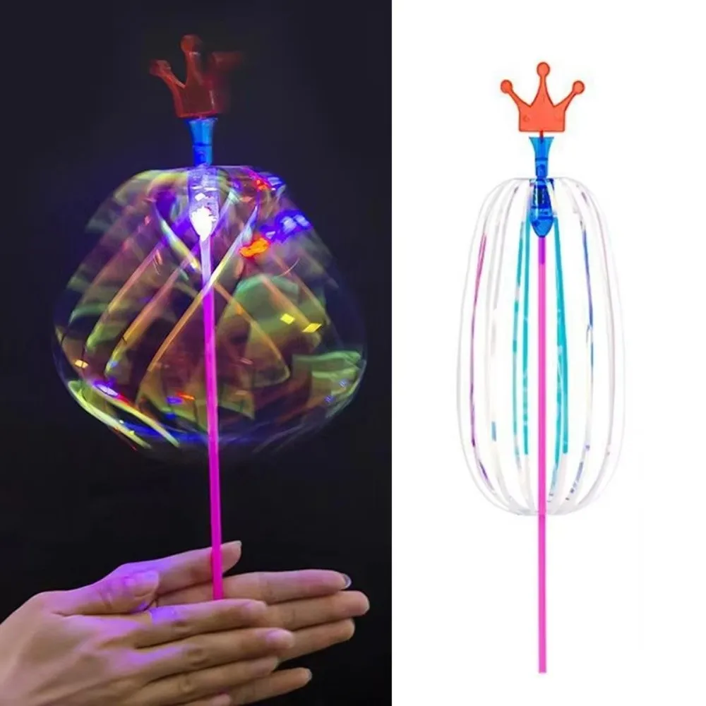 New Rainbow Color Magic Wand Shining Light Bubble LED Bubble Wand Colorful Luminous Magic Stick Playtime Fun