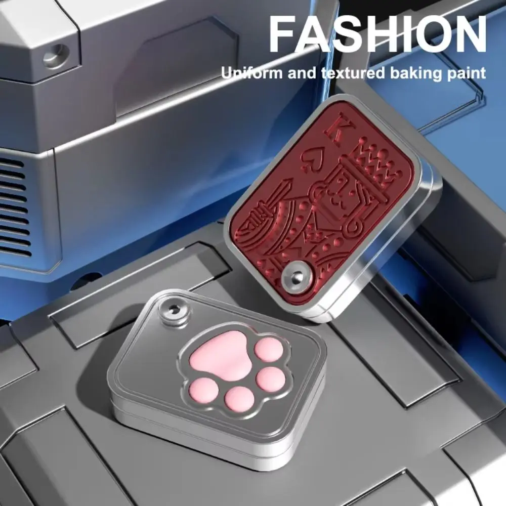 Portable Cat Paws Mechanical Card Pushing Sensory Cute Rotating Fingertip Spinning Push-Pull Mini Fidget Slider Holiday Gifts