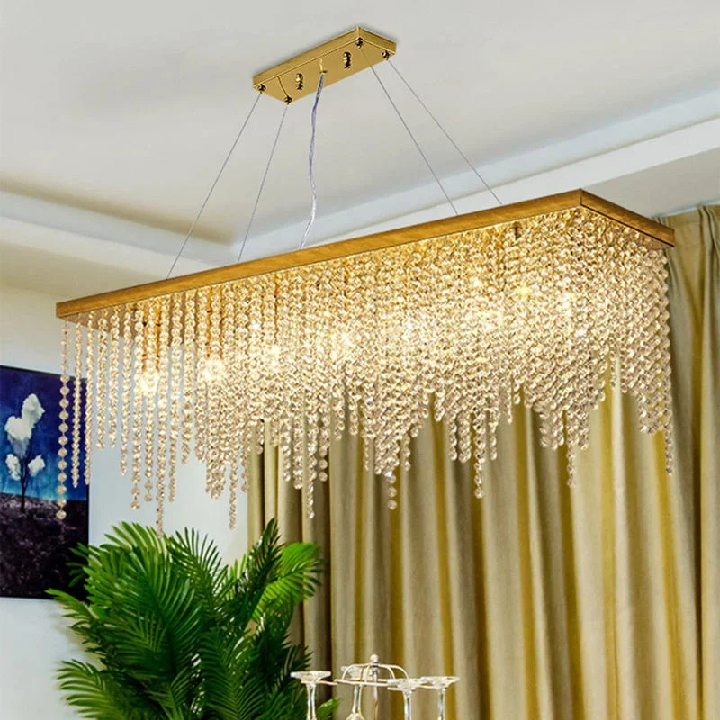 

Rectangular Modern home decor led lighting pendant light lamps for living room Chandeliers for dining room hanging indoor
