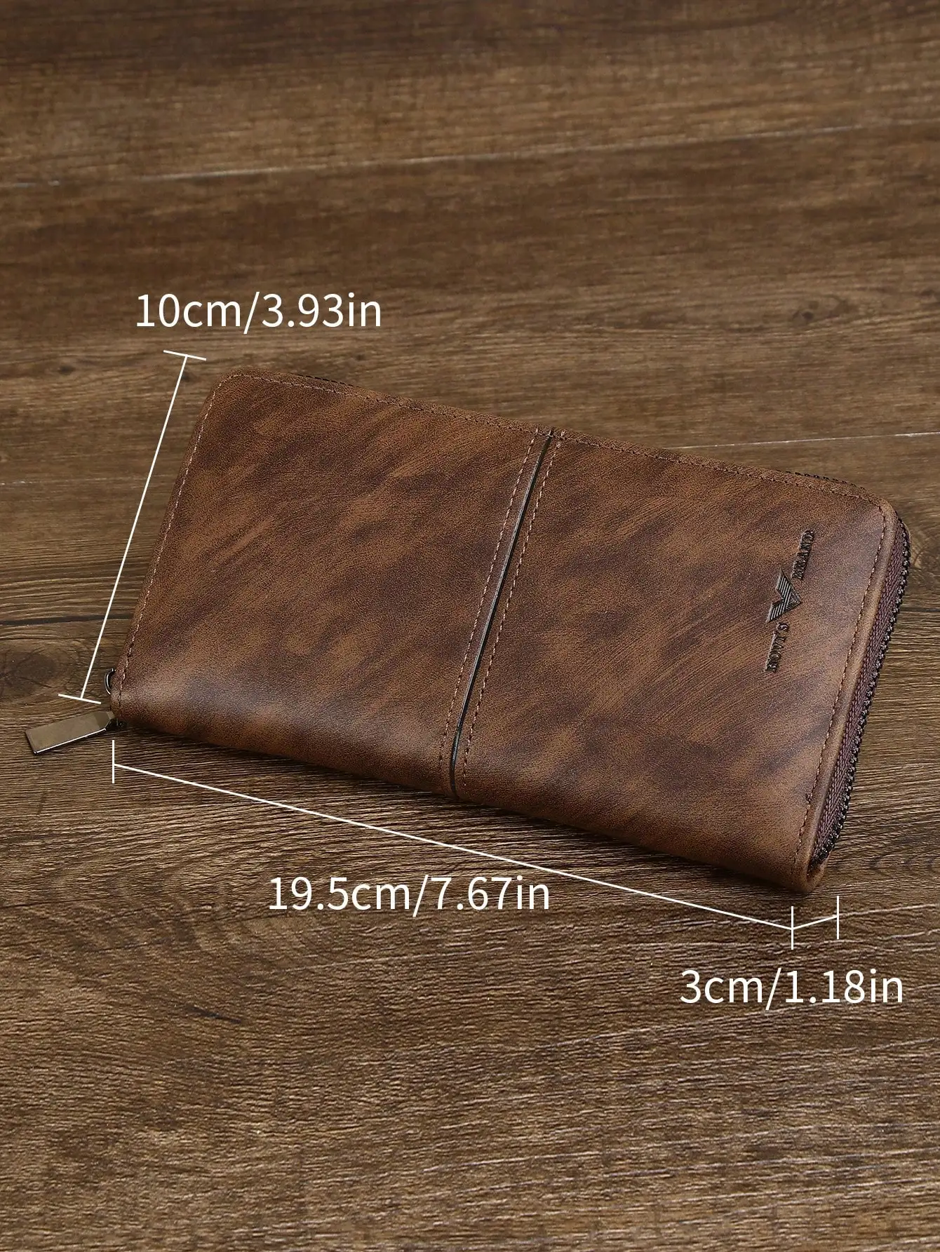 Fashion Retro Brown Long Wallet Multi Card Slots Large Capacity Wallet for Commuting Outdoor Use