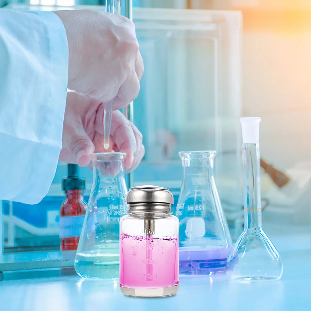 2 個のマニキュアリムーバーボトル漏れ防止プレスタイプポータブル旅行空の詰め替え可能な液体ディスペンサーマニキュア用品