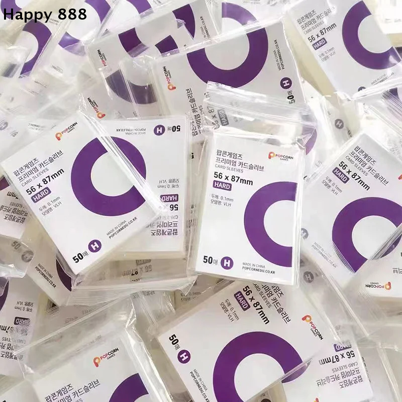 

Fifty Pieces Of Korean Card Sleeves, Clear, Acid-free, CPP Hard, 3-inch Photocard Holographic Protector Film Album Binders