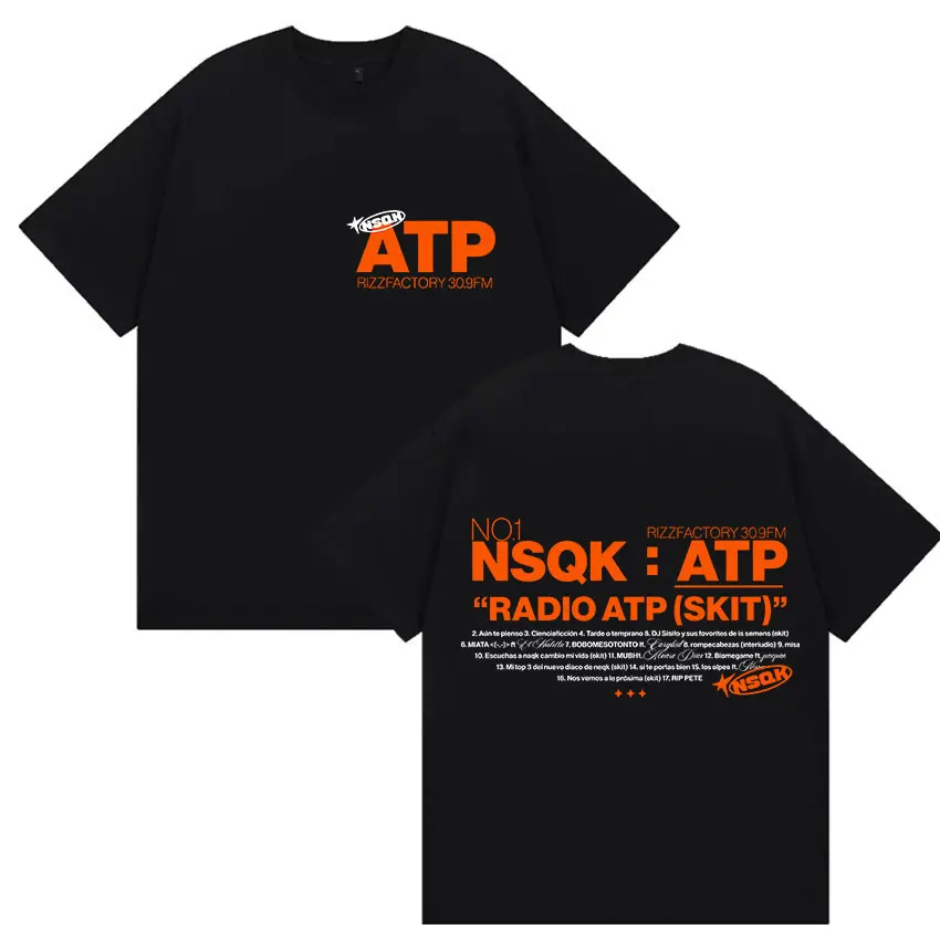 Rapper NSQK ATP AUN The PIENSO Album 2025 Neues T-Shirt Herren- und Damenmode Retro-Sommerdruck 100 % reine Baumwolle T-Shirt