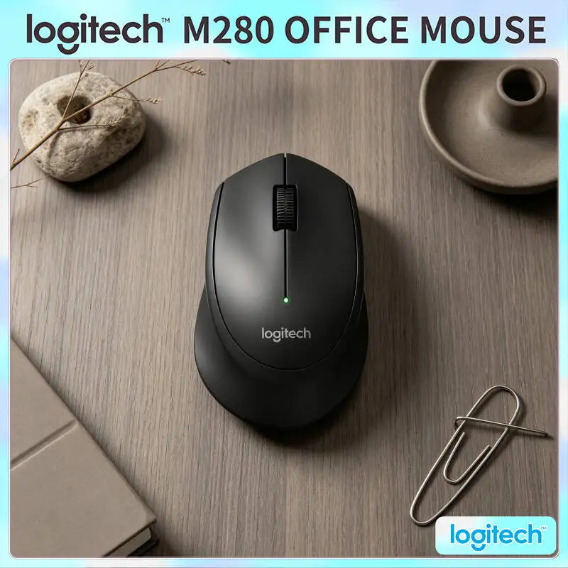 

Logitech M280 Wireless Mouse 2.4GHz Nano Dongle 1000 DPI Ergonomic Grip 18-Month Battery for Home Office PC