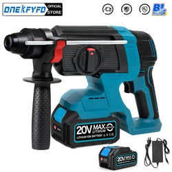 26MM Brushless Electric Heavy Duty Hammer Multifunctional Rotary Cordless Rechargeable Power Tools for Makita 18V Battery