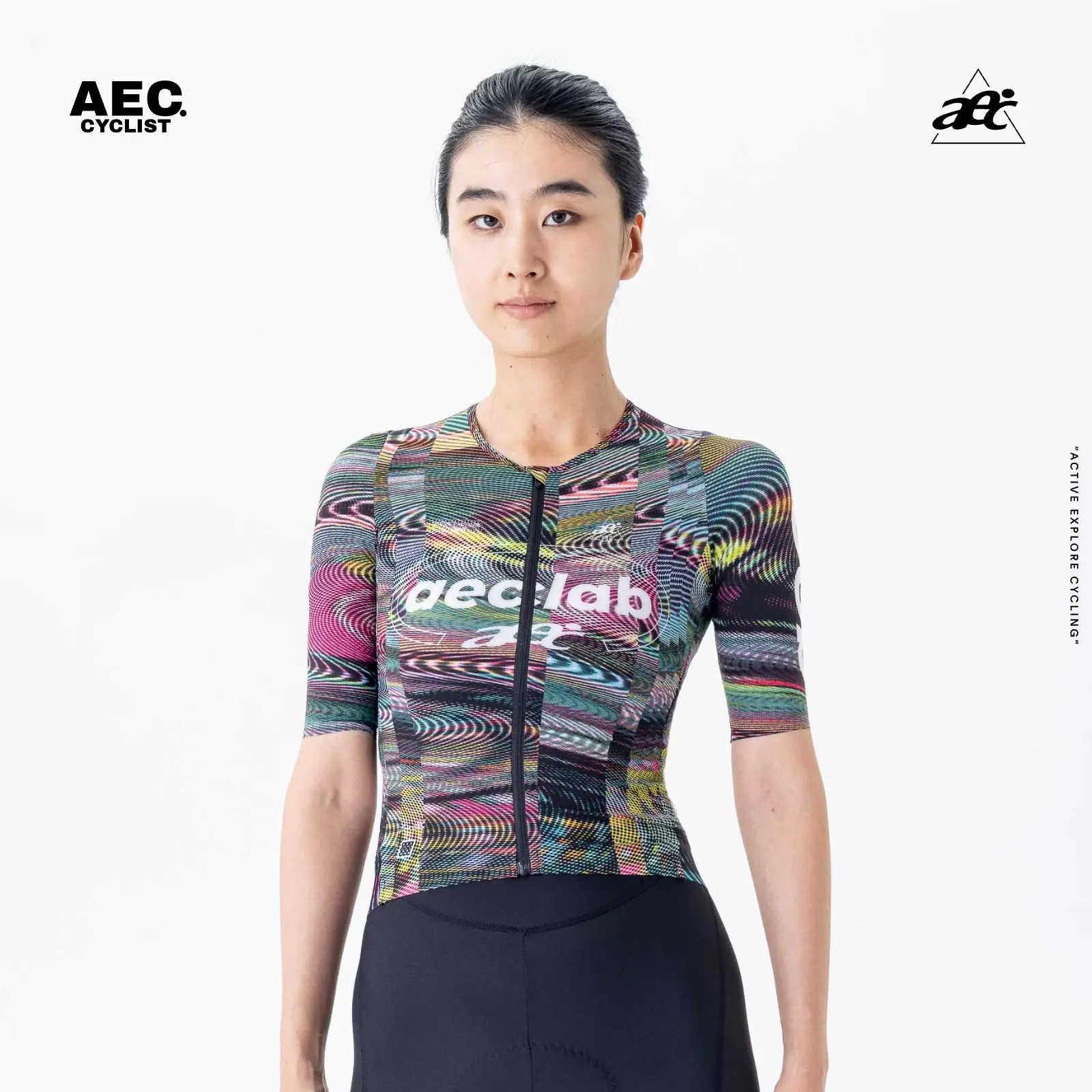 

aec Women's Short Sleeve Cycling Jersey | aeclab 3.0 Series | Stylish Competitive Design | Breathable Quick-Dry Cycling Top