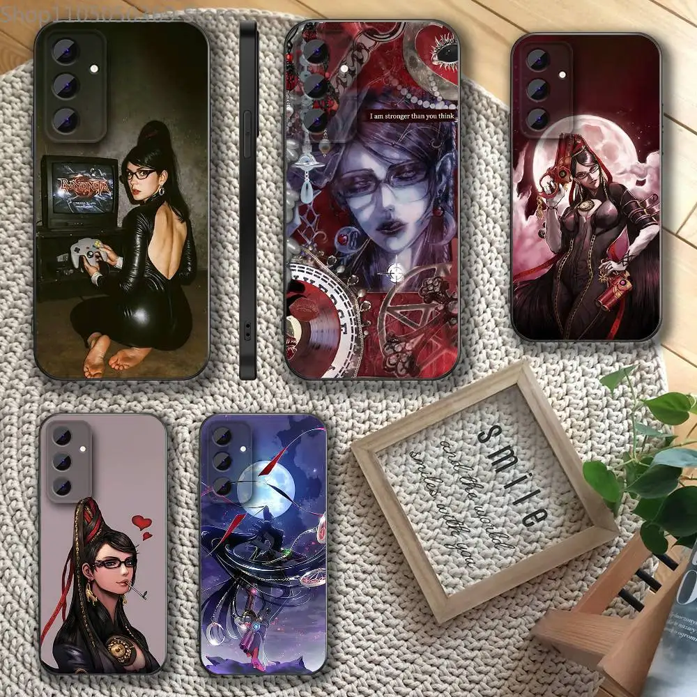 

Чехол для телефона B-Bayonetta для Samsung S 25,24,23,22,30,21,10,9,Ultra,Plus,Lite,FE,4,5 G, мягкий черный чехол