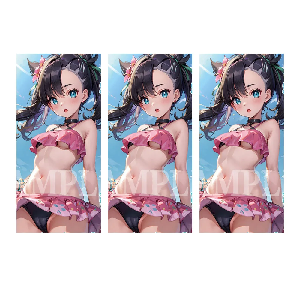 60PCS 67X92mm Swimsuit Marnie Anime Card Sleeves Shining Flash Board Game Cards Protector Cards for MTG/PKM