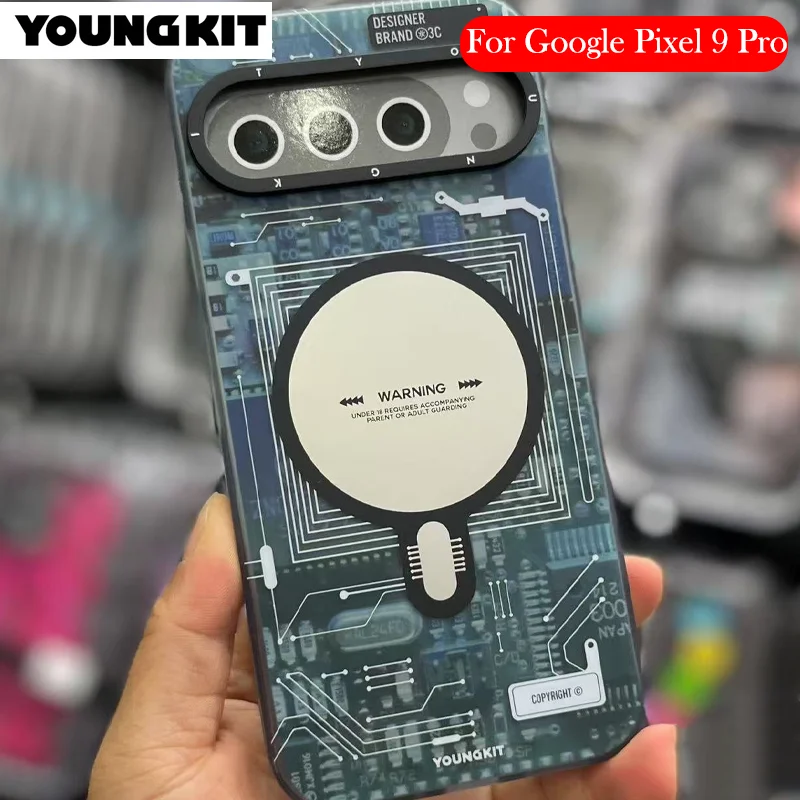

YOUNGKIT Magnetic Original Case For Google Pixel 9 Pro Matte Back Cover Shell