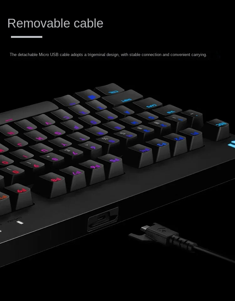 Teclado Original G Pro X con Cable USB, 87 teclas, resistente al agua, desmontable