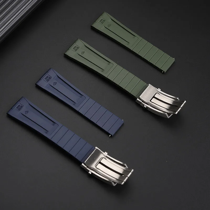 High Quality Rubber Watch Strap For Breitling NAVITIMER AVENGER 22mm Soft Black Green Blue Silica Gel Watchband