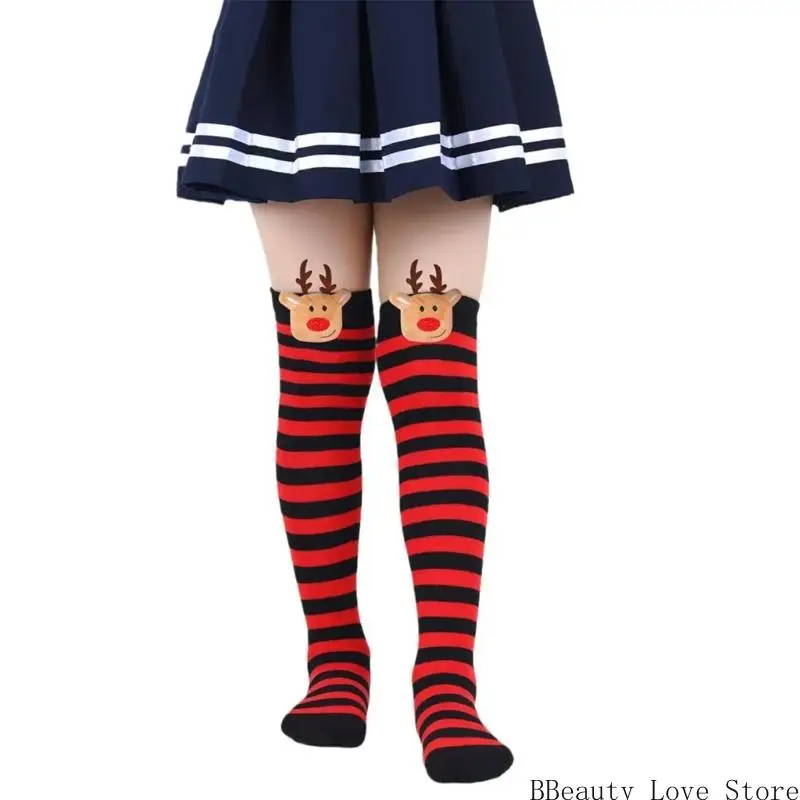 Skarpety zakolanówki świąteczne podkolanówki długie skarpetki do butów Cosplay pończochy