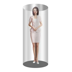 3D Hologram Display Fan 1*3 Human Size LED 3D Holographic Projector In Cylinder Cabinet WiFi APP Control Commercial Hologram Fan