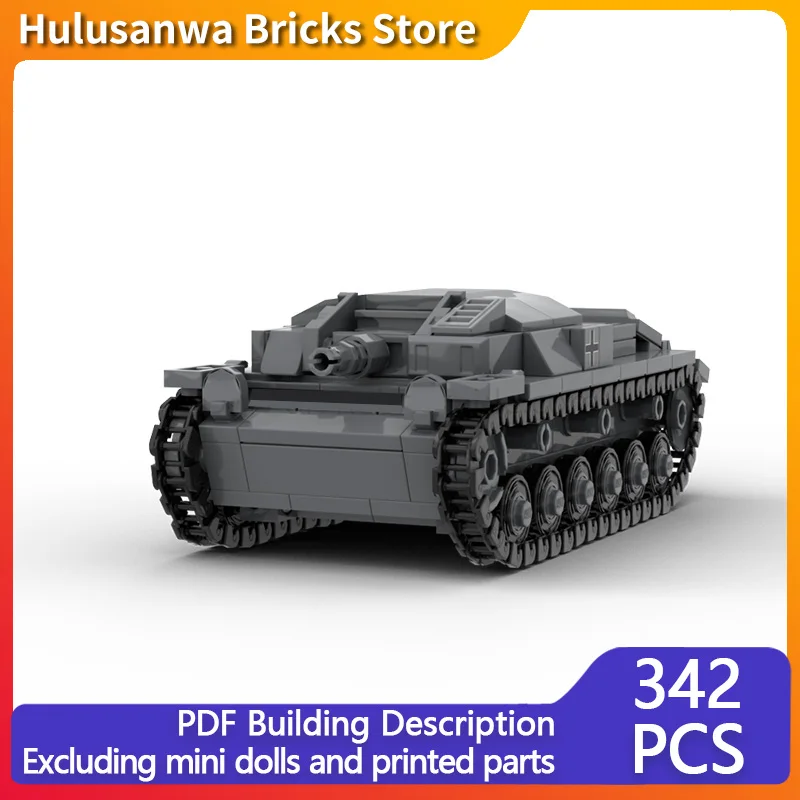 

Stug III Ausf.B WW2 Военные танки Модель MOC Строительные кирпичи Военное оборудование Модульные технологии Подарки Праздничные детские игрушки Костюм