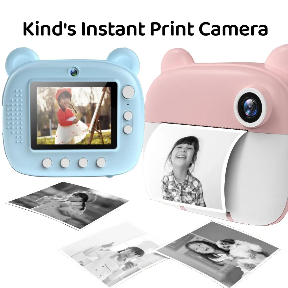 

Newest Instant Print Camera Thermal Printing Photo Printer with Thermal Paper Roll Kids Digital Camera Birthday Gift