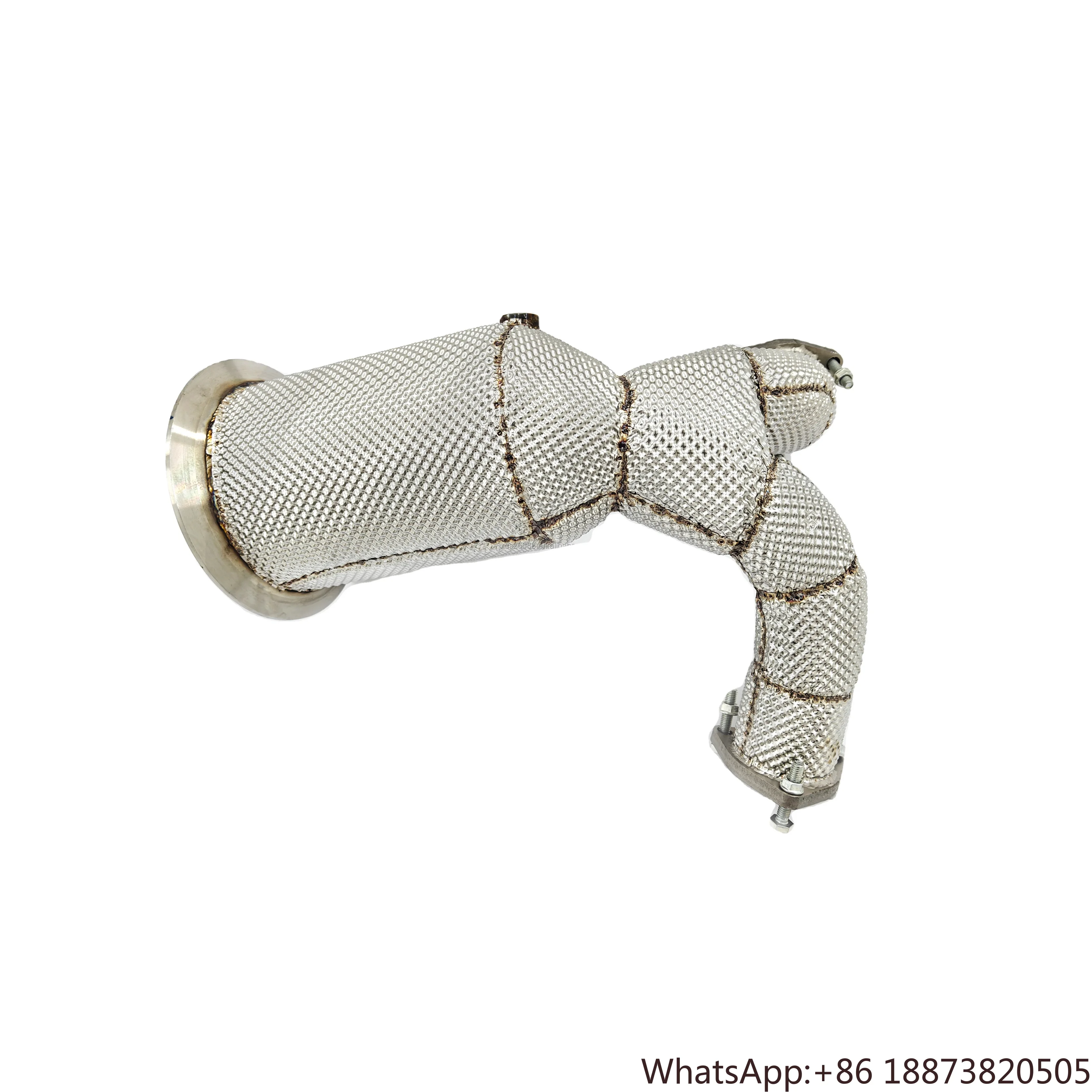 

Performance Exhaust System Stainless Steel Exhaust Down Pipe for audi S4 S5 B9 Exhaust Downpipe With Heat Shield