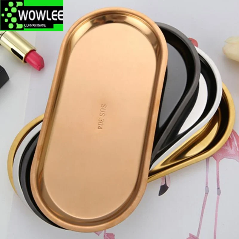 Cigarette Tray Weed Tray Jewelry Storage Serving Tray Platter Stainless Steel Snack  Metal  Gold Decoration Home Organizer