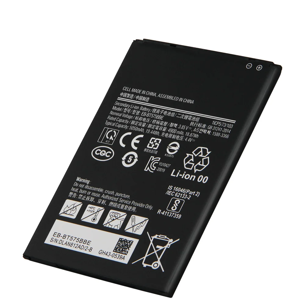 New Replacement Battery EB-BT575BBE For Samsung Galaxy Tab Active 3 SM-T570 SM-T575 GH43-05039A 5050mAh