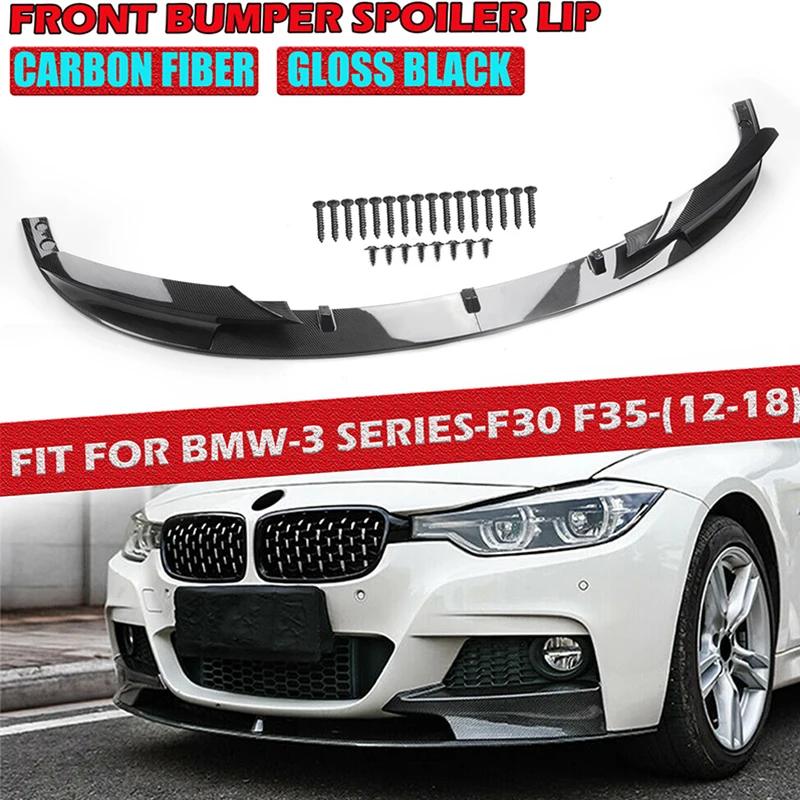 

Rhyming Front Bumper Spoiler Lip Splitter Trim Gloss Black/Carbon Fibre Car Accessories Fit For BMW 3 Series F30 F35 2012 - 2018