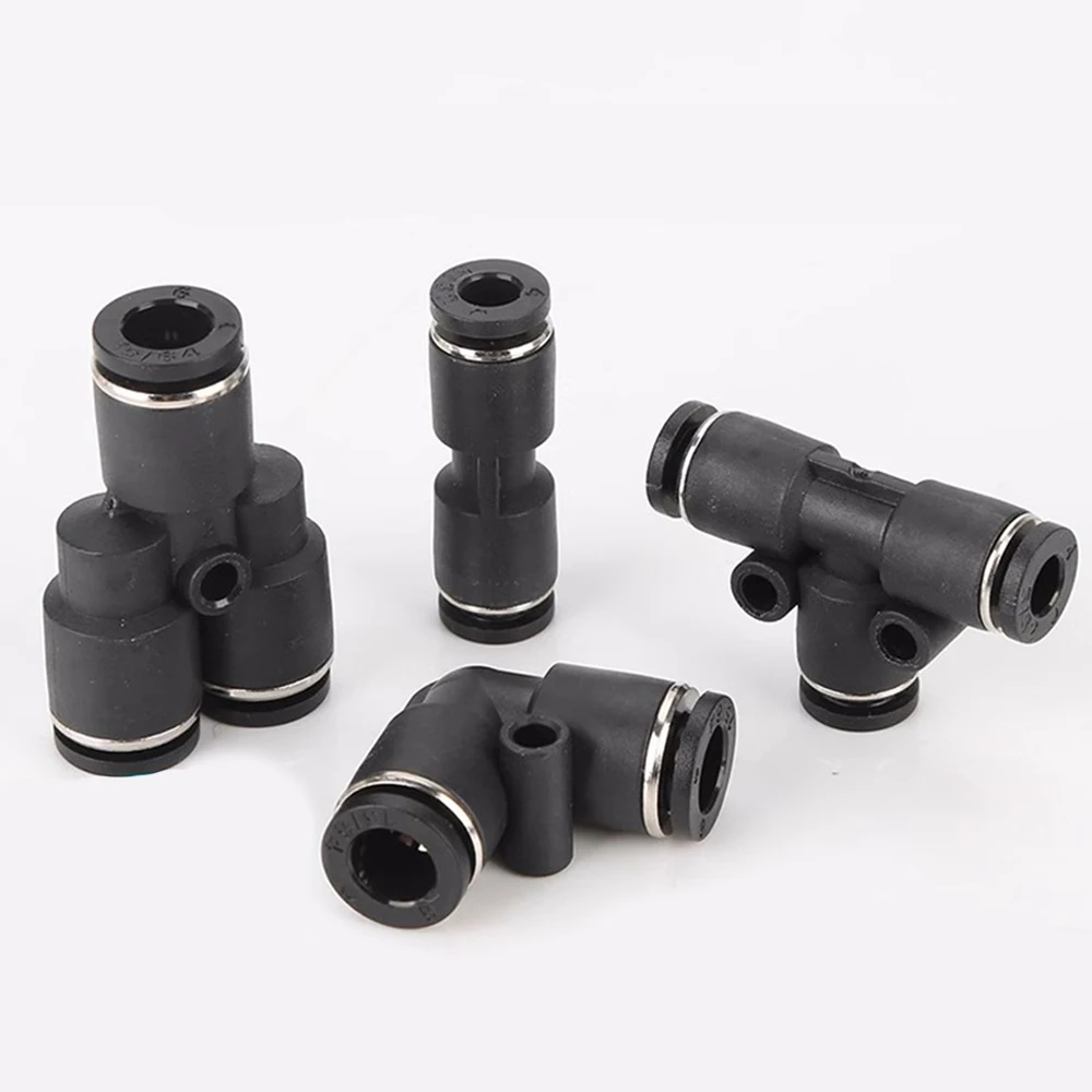 PU PV PE PY Miniature Pneumatic Quick Connector Pipe Hose 3mm 4mm 5mm 6mm Direct T-way Y-type Quick-pull Connector