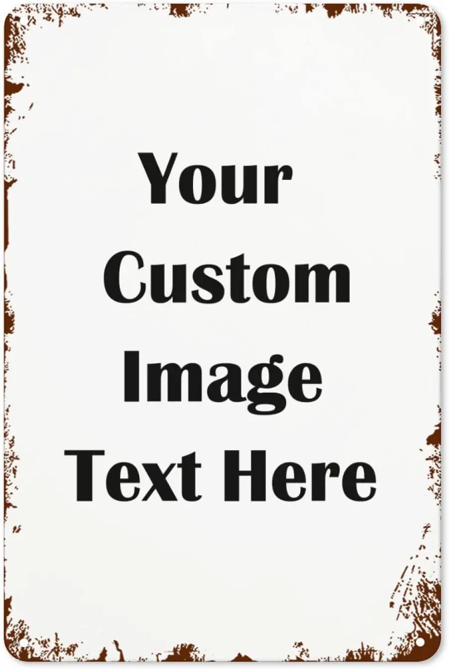 Panneau Rétro Personnalisé avec Votre Propre Image/Texte/Logo, Décoration Murale de Style Vintage,