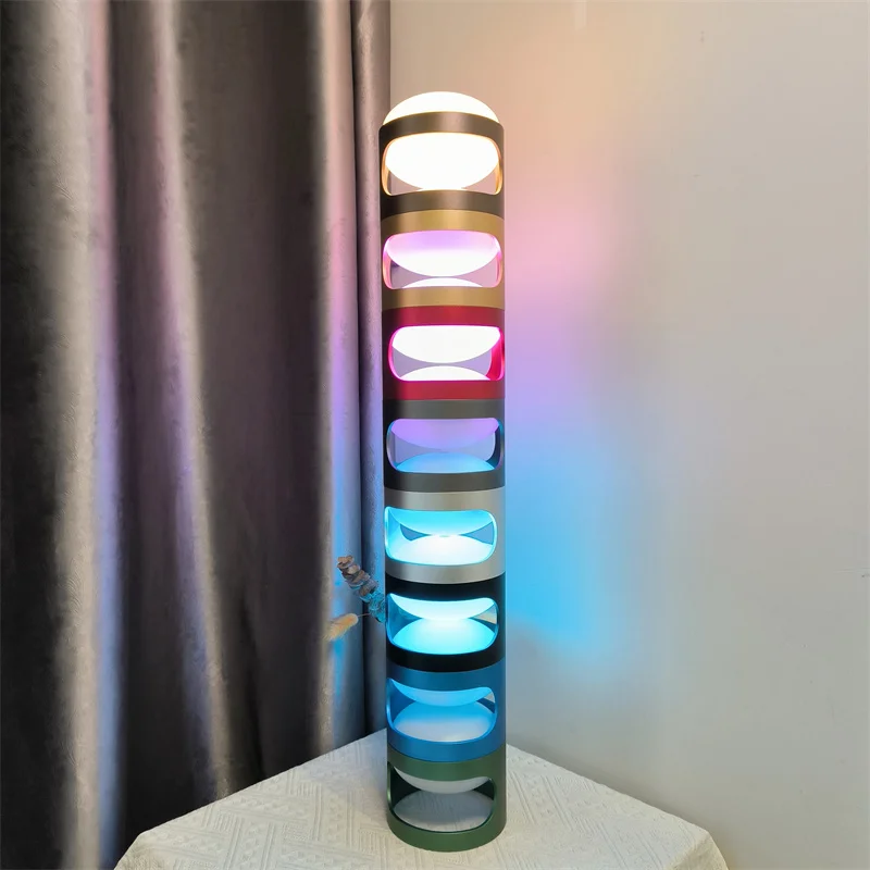 New Arrival Aluminum rechargeable KD27 KD28 table lamp touch dimmable RGB atmosphere night light