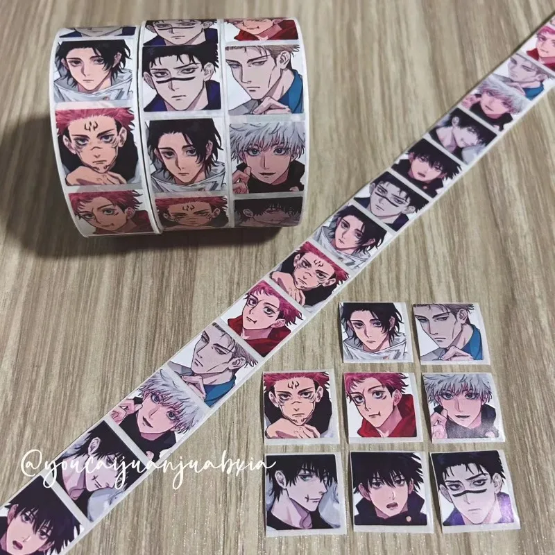 500Pcs/set Jujutsu Kaisens Stickers Itadori Satoru Sticker Toys Cartoon Handbook Luggage Decorative Gift Bag Sealing Stickers