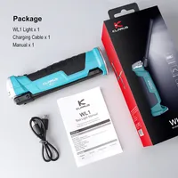 KLARUS WL1 LED 550 lumen Micro USB Rechargeable Work Light 180 Degress Rotate Foldable 7 Light Mode COB Flashlight with battery