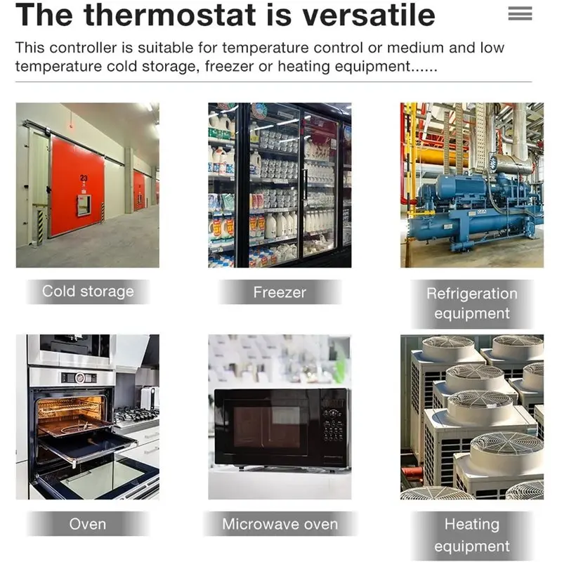 A59Z-Digital Temperature Controller -50-105 ℃ LCD Display Electronic Thermostat With Heating Cooling Defrosting