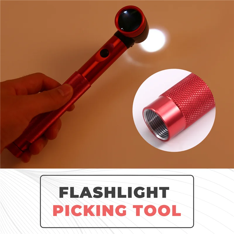 

ABQB-Auto Repair Tools Locksmith Car Tools Auto Key Lock Magnifier Pick Endoscope With Fiber Optic Light