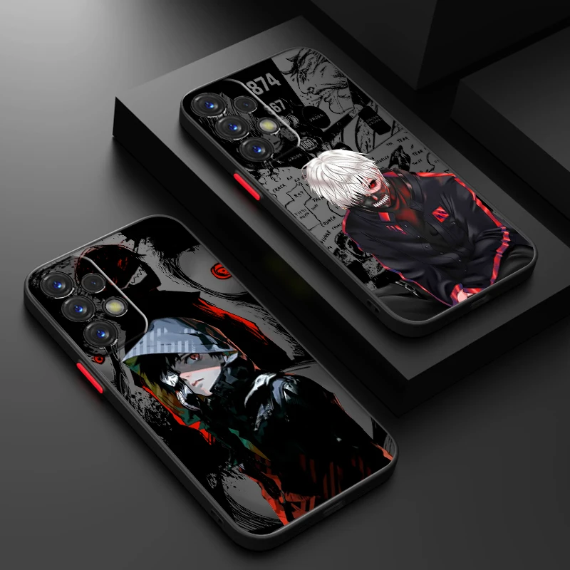 T-Tokyo G-Ghoul Anime Luxury Frosted Translucent For Samsung Note 20 A35 A03 A54 A31 A22 A34 A14 A24 A04 A55 5G Soft Phone Case