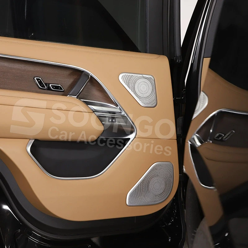 Pour Range Rover Autobiography Vogue Sport 2023-2026 : Cache-grille de haut-parleur de toit pour montant A de porte de voiture, accessoires de décoration intérieure