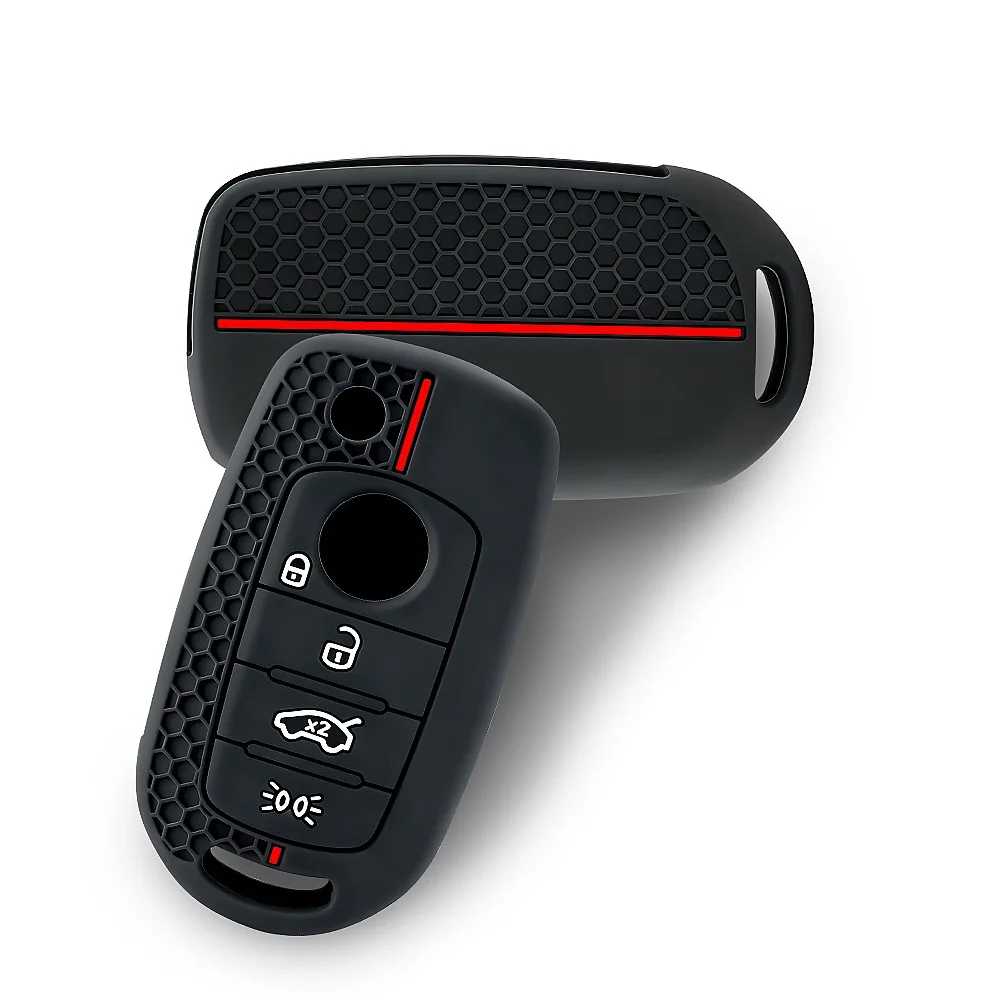 3 Buttons Silicone Key Case Cover For Fiat Cronos Egea 500X Toro Tipo for Dodge Neon Keyless Fob Shell Skin Holder Protector