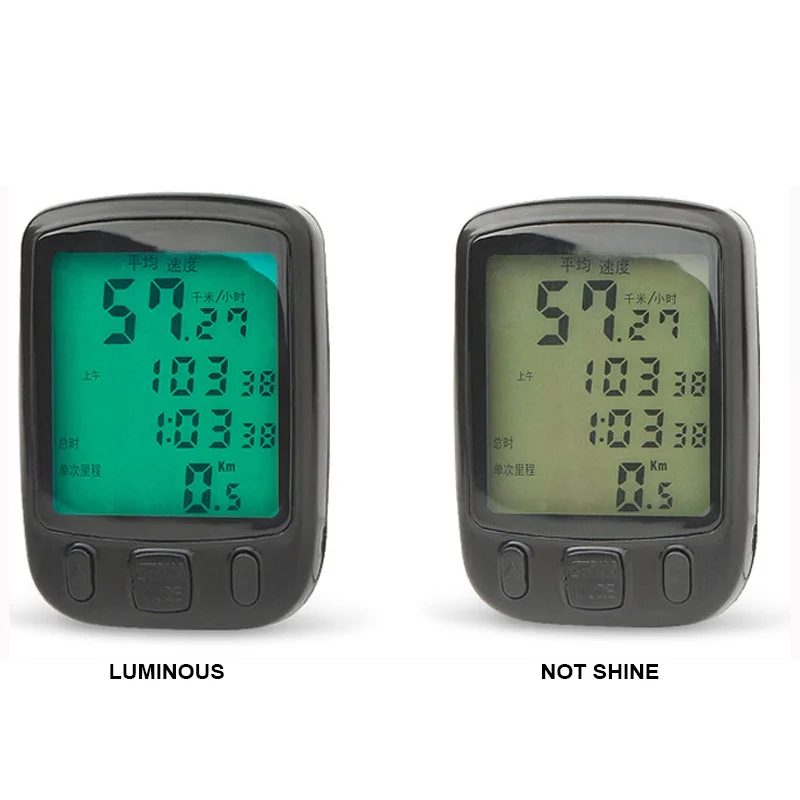 

Bike Odometer Waterproof Wire Speedometer with Large LCD Display Easy Install for Mountain Road Folding Bike Cycling Outdoor