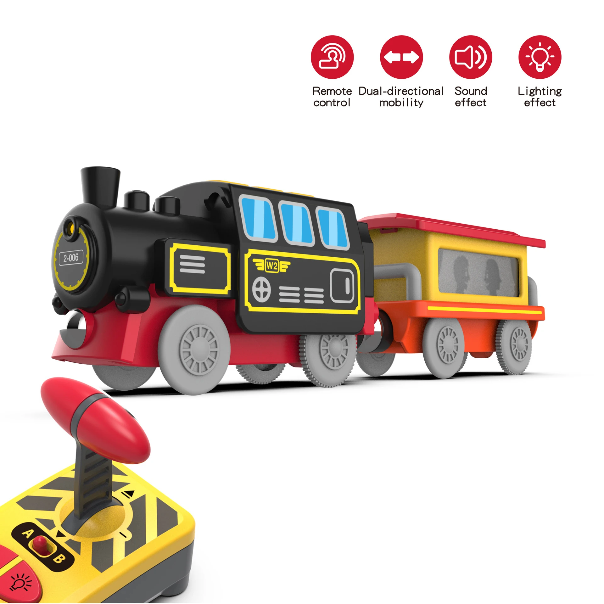 New Style Remote Control Rc Electric Small Train Toys Set Connected With Wooden Railway Track Interesting Present For Children Y