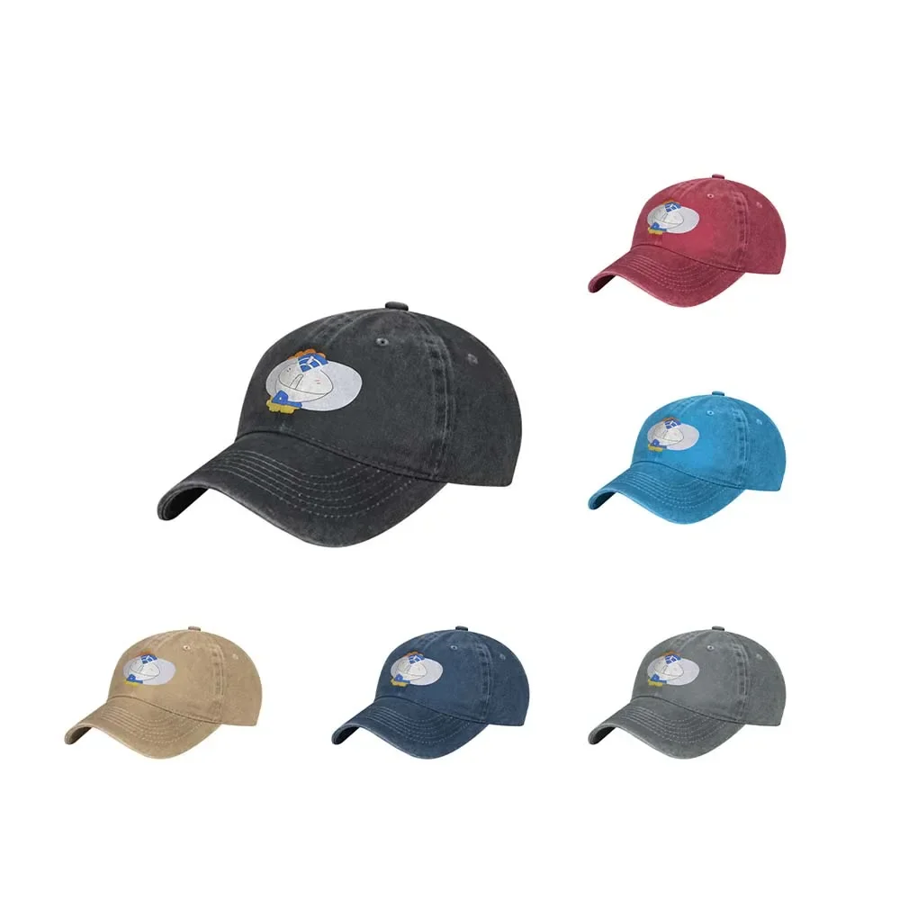 Wifi Signal Design Fashion Washed Denim Baseball Cap Breathable Versatile Sunshade Hat for Men Women Adjustable Outdoor Sport