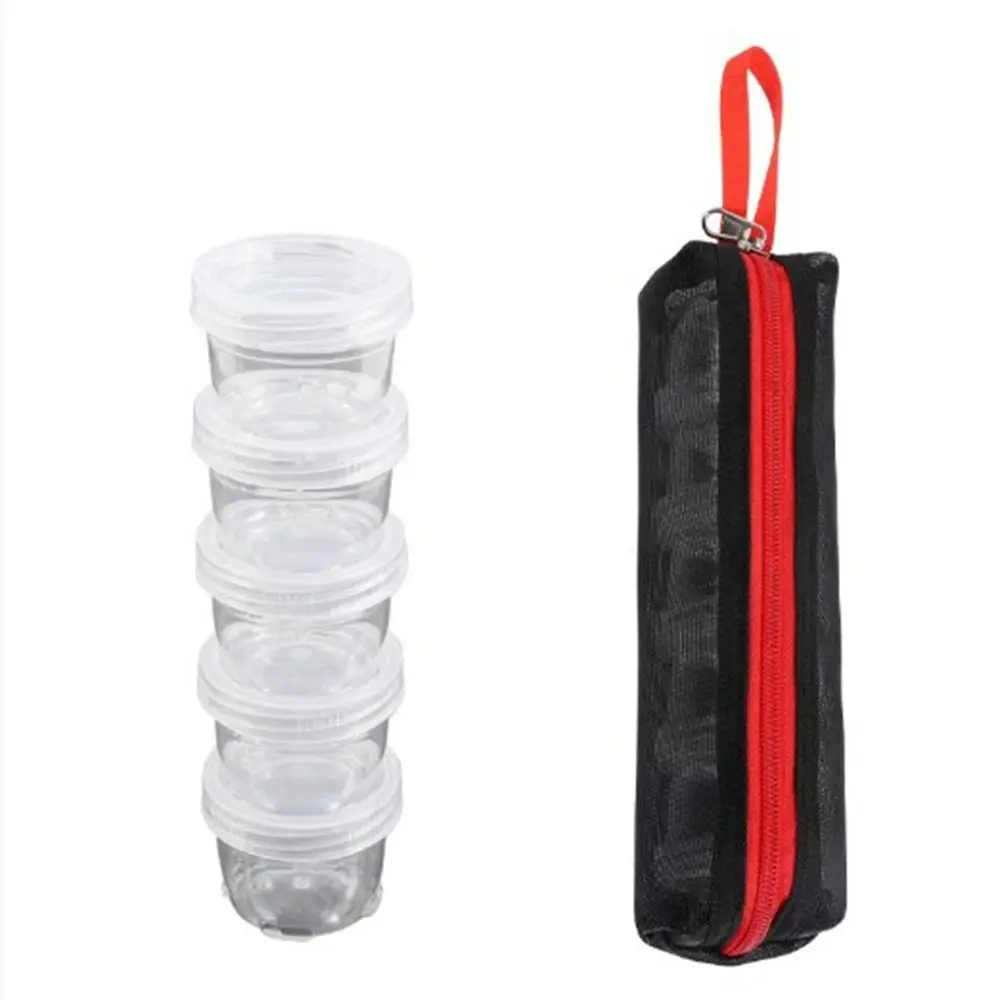 1/2/3/5pcs Portable Camping Seasoning Kit Mulistyles PET/Stainless Steel Clear Seasoning Bottles Travel Condiment Container Set
