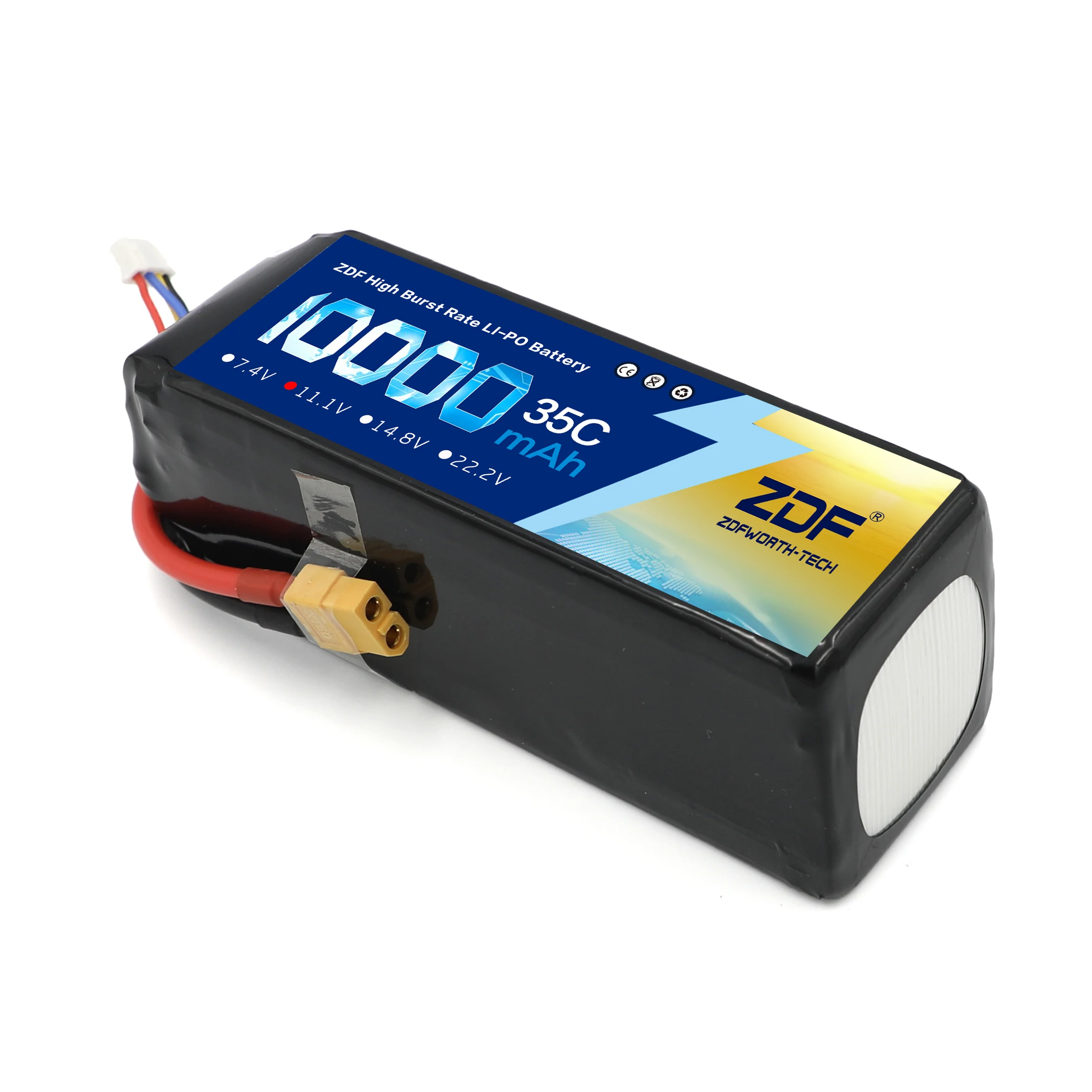 ZDF bateria Lipo 2S 3S 7.4V / 11.1V / 14.8V 10000mah 35C 70C XT90 / XT60/ T wtyczka dla RC Drone samolot samochód ciężarówka części łodzi